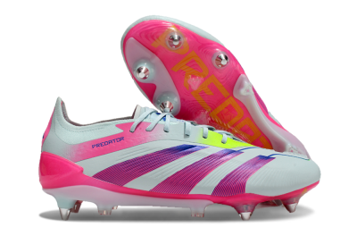 Men's Adidas Predator Elite 24 SG Soft Ground Low-Tops Football Boots - Jade/Pink/Blue