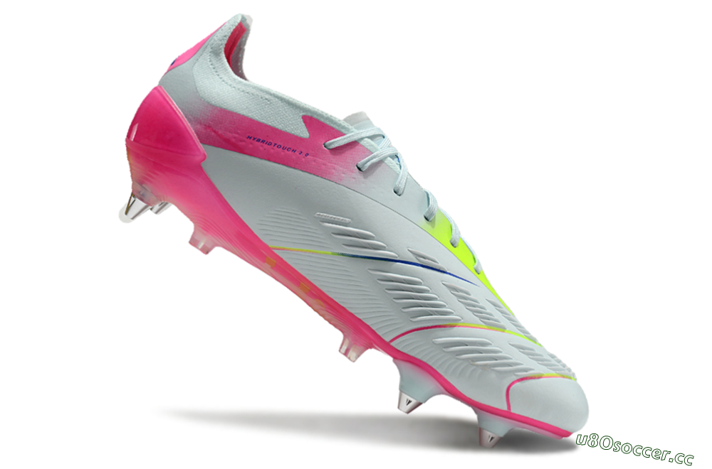 Men's Adidas Predator Elite 24 SG Soft Ground Low-Tops Football Boots - Jade/Pink/Blue 4