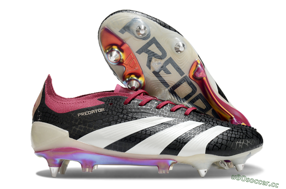 Men's Adidas Predator Elite 24 SG Soft Ground Low-Tops Football Boots - Black/White/Red 2