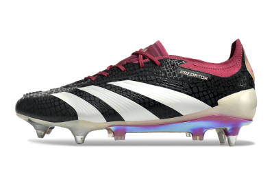 Men's Adidas Predator Elite 24 SG Soft Ground Low-Tops Football Boots - Black/White/Red
