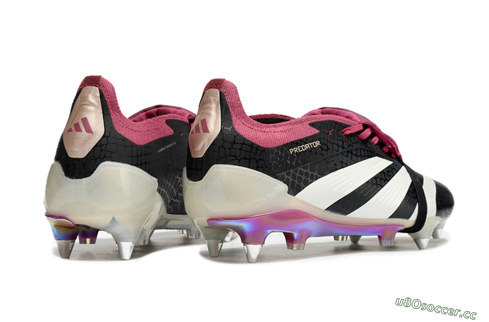 Men's Adidas Predator Elite Foldover Tongue SG Soft Ground Low-Tops Football Boots - Black/White/Red 6