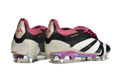 Men's Adidas Predator Elite Foldover Tongue SG Soft Ground Low-Tops Football Boots - Black/White/Red
