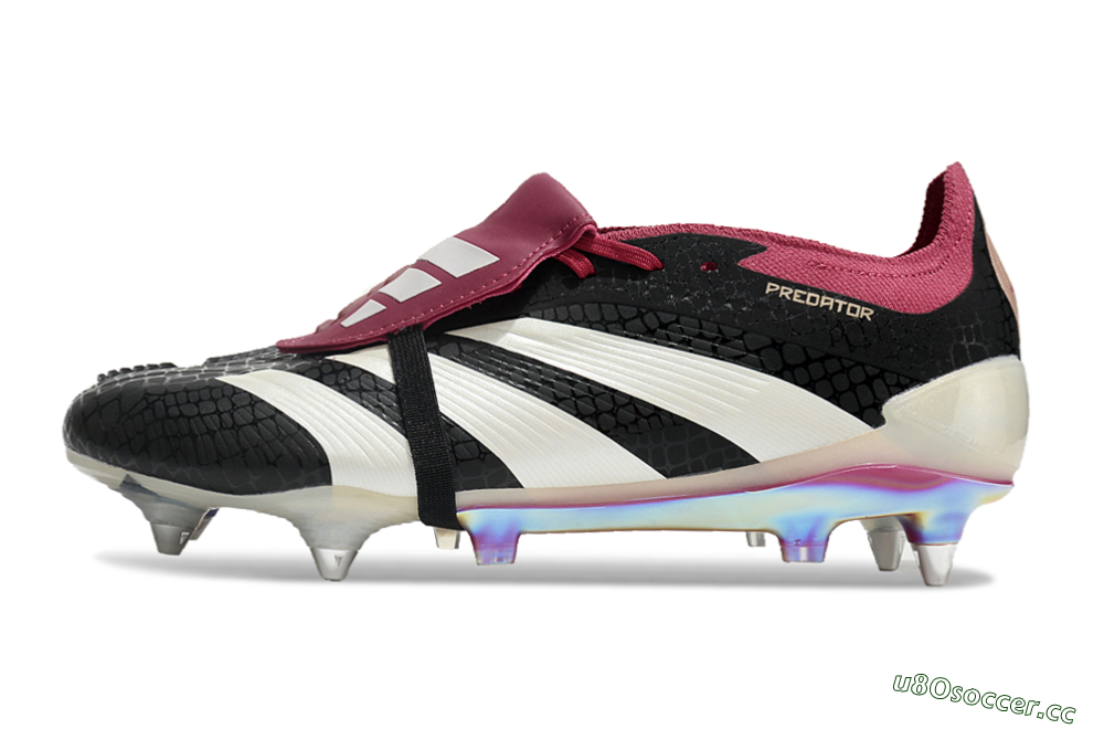 Men's Adidas Predator Elite Foldover Tongue SG Soft Ground Low-Tops Football Boots - Black/White/Red 0