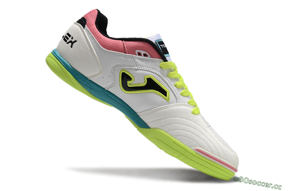 Men's Joma Top Flex 920 IC Indoor & Futsal Low-Tops Football Shoes - White/Yellow/Blue 4