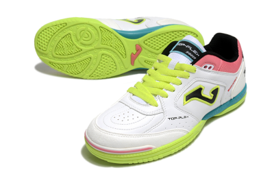 Men's Joma Top Flex 920 IC Indoor & Futsal Low-Tops Football Shoes - White/Yellow/Blue