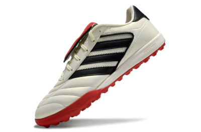 Men's Adidas Copa Gloro 2 TF Artificial Turf Low-Tops Football Shoes - Ivory/Core Black/Solar Red