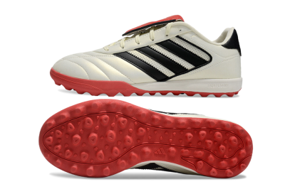 Men's Adidas Copa Gloro 2 TF Artificial Turf Low-Tops Football Shoes - Ivory/Core Black/Solar Red