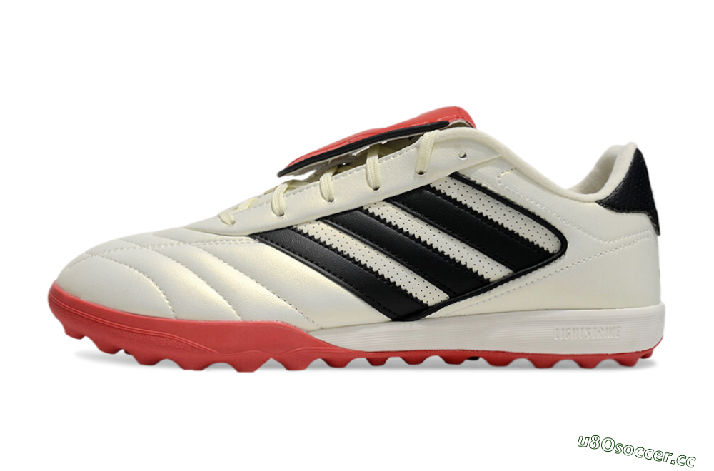 Men's Adidas Copa Gloro 2 TF Artificial Turf Low-Tops Football Shoes - Ivory/Core Black/Solar Red 0