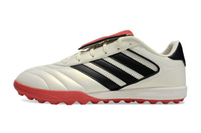 Men's Adidas Copa Gloro 2 TF Artificial Turf Low-Tops Football Shoes - Ivory/Core Black/Solar Red