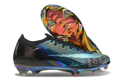 Unisex Nike Air Zoom Mercurial Vapor 15 Elite FG Firm Ground Low-Tops Football Boots - Blue/Black/Gold