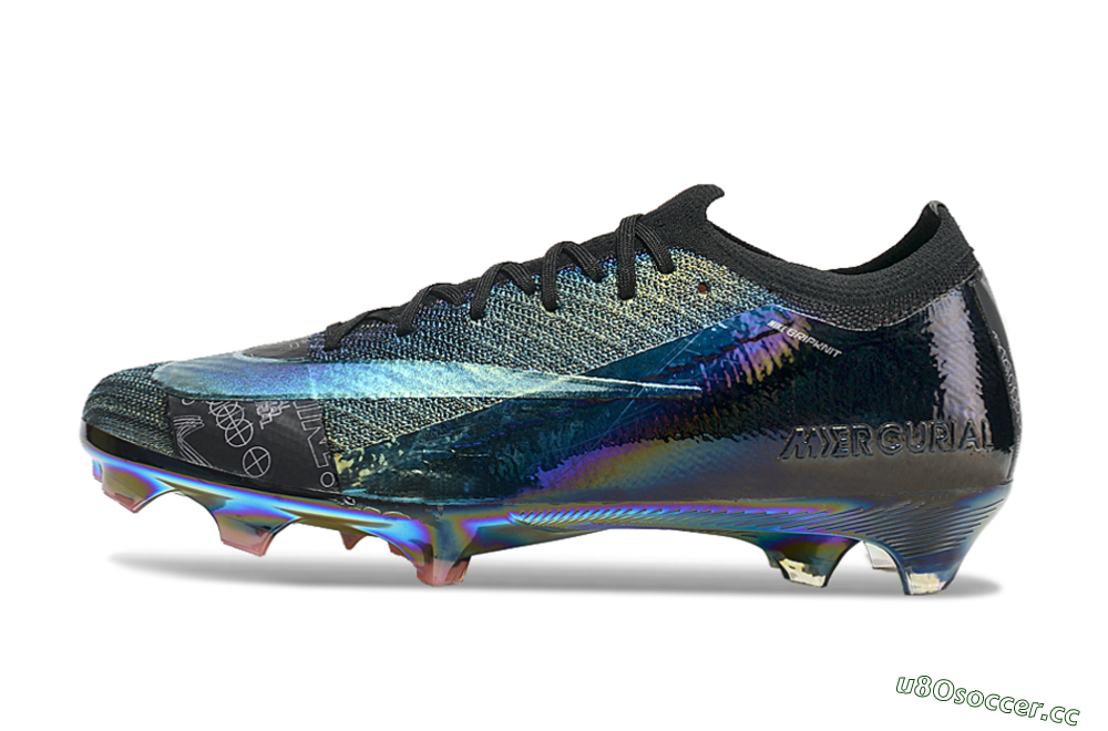 Unisex Nike Air Zoom Mercurial Vapor 15 Elite FG Firm Ground Low-Tops Football Boots - Blue/Black/Gold 0