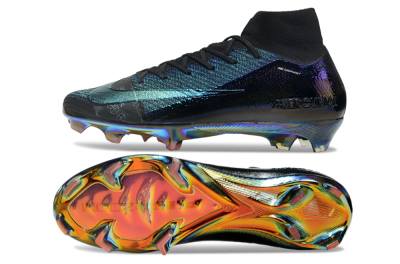 Men's Nike Air Zoom Mercurial Superfly 9 Elite FG Firm Ground High-Tops Football Boots - Metal Blue/Black
