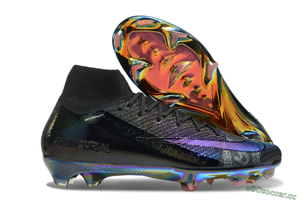 Men's Nike Air Zoom Mercurial Superfly 9 Elite FG Firm Ground High-Tops Football Boots - Metal Blue/Black 1