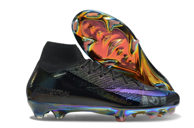 Men's Nike Air Zoom Mercurial Superfly 9 Elite FG Firm Ground High-Tops Football Boots - Metal Blue/Black