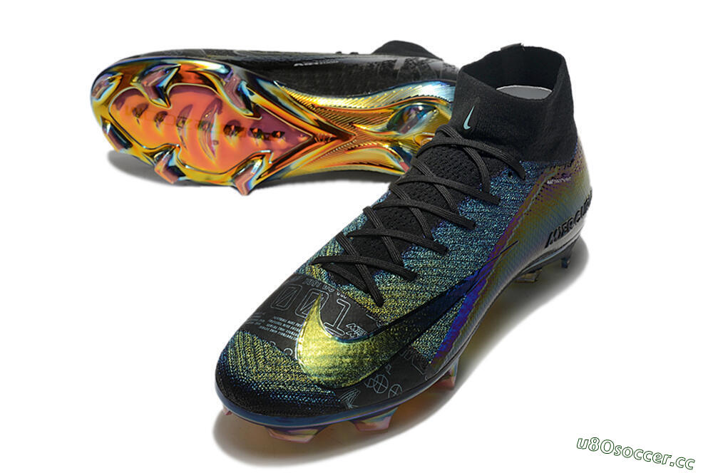 Men's Nike Air Zoom Mercurial Superfly 9 Elite FG Firm Ground High-Tops Football Boots - Metal Blue/Black 0