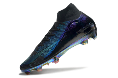 Men's Nike Air Zoom Mercurial Superfly 9 Elite FG Firm Ground High-Tops Football Boots - Metal Blue/Black
