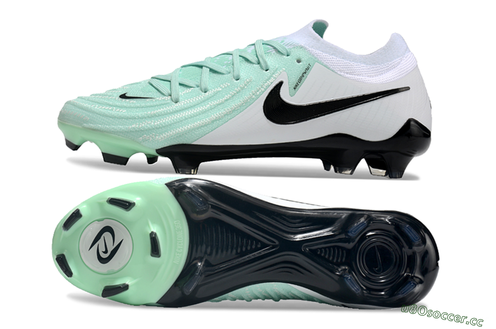 Men's Nike Phantom Luna Elite FG Firm Ground Low-Tops Football Boots - Green/White/Black 1