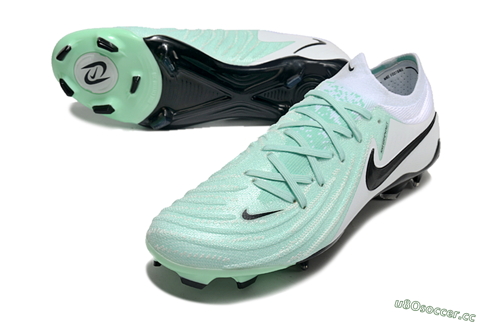 Men's Nike Phantom Luna Elite FG Firm Ground Low-Tops Football Boots - Green/White/Black 3