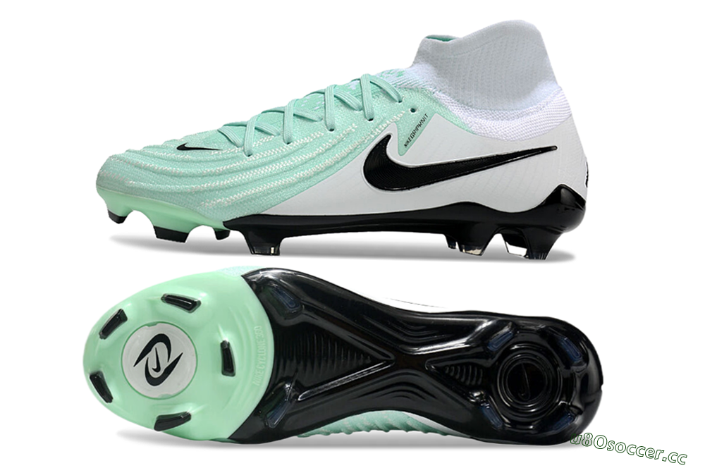 Men's Nike Phantom Luna Elite FG Firm Ground High-Tops Football Boots - Green/White/Black 1