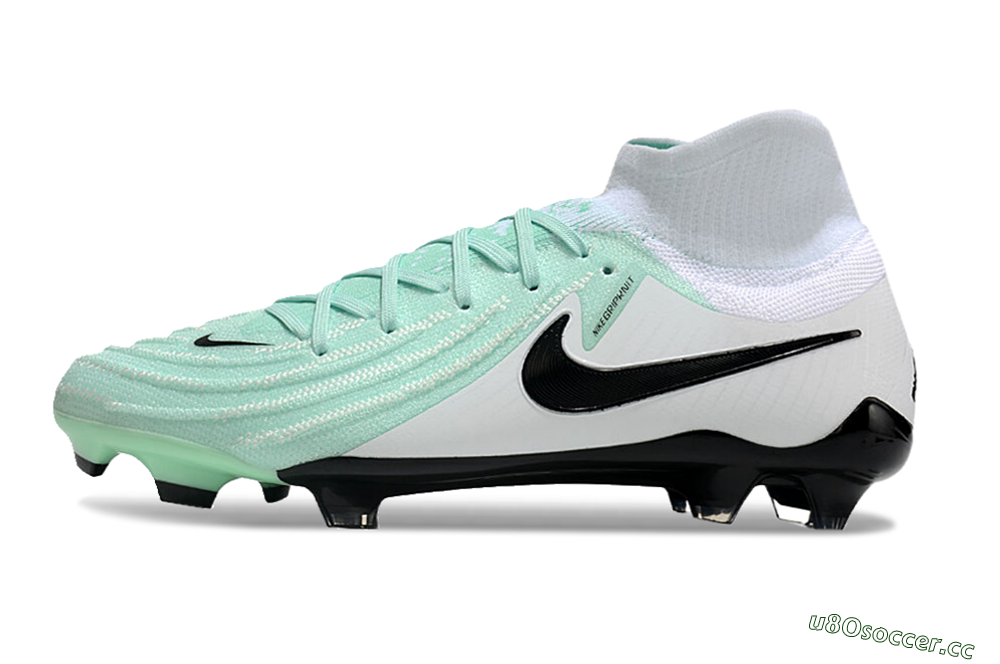 Men's Nike Phantom Luna Elite FG Firm Ground High-Tops Football Boots - Green/White/Black 0