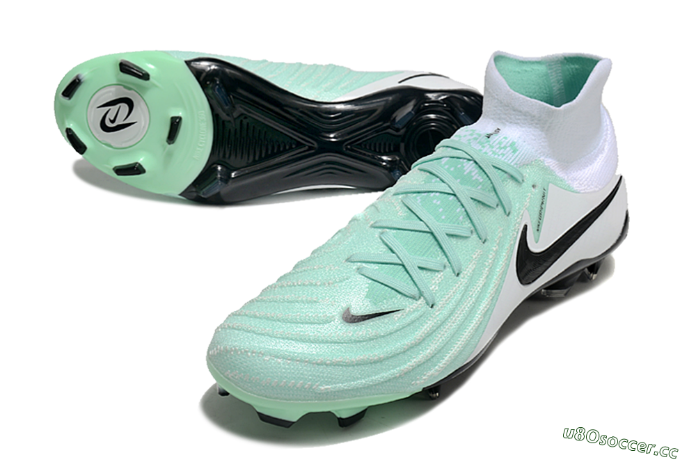Men's Nike Phantom Luna Elite FG Firm Ground High-Tops Football Boots - Green/White/Black 3