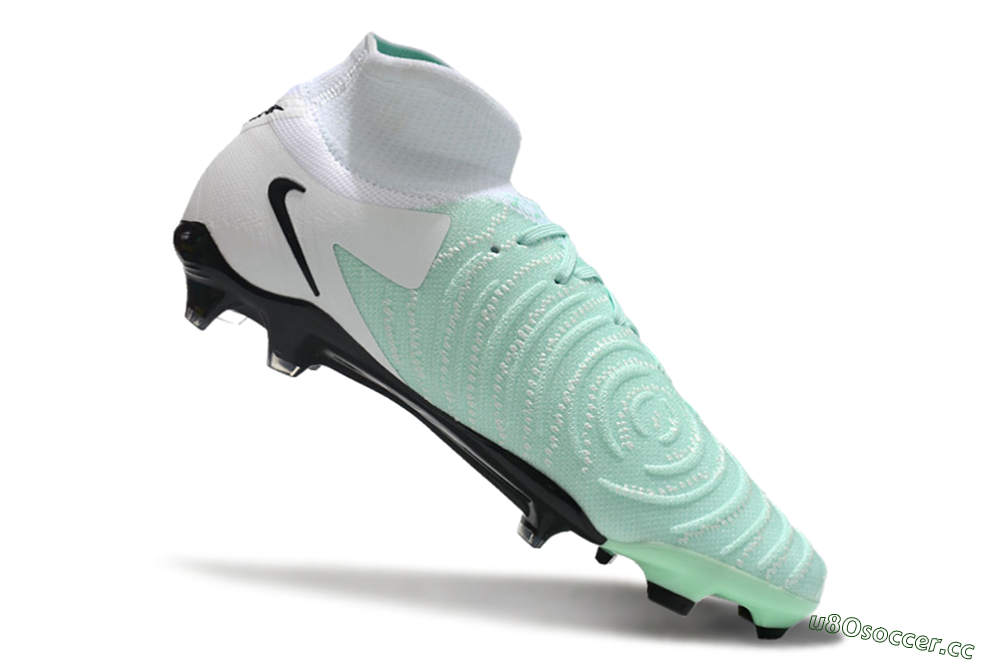 Men's Nike Phantom Luna Elite FG Firm Ground High-Tops Football Boots - Green/White/Black 4