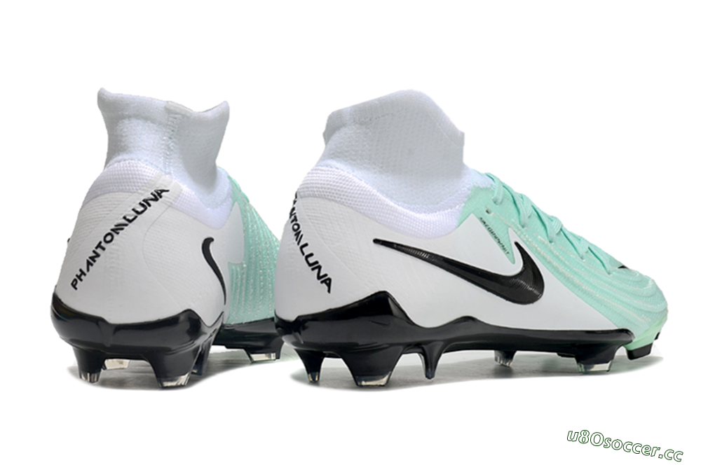 Men's Nike Phantom Luna Elite FG Firm Ground High-Tops Football Boots - Green/White/Black 6