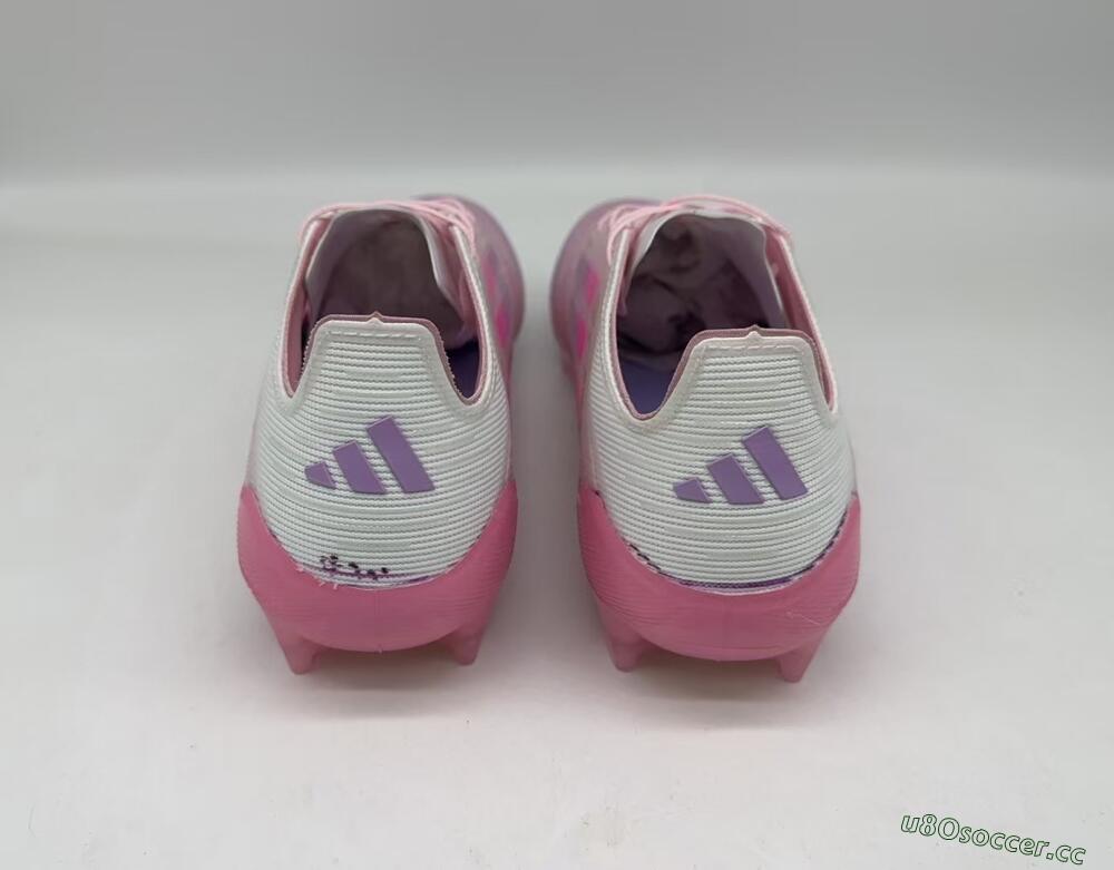 Men's Adidas F50 Elite FG Firm Ground Low-Tops Football Boots - Purple/White/Pink