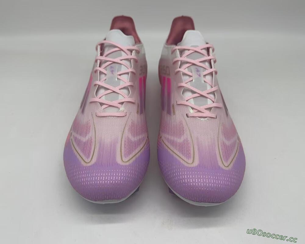 Men's Adidas F50 Elite FG Firm Ground Low-Tops Football Boots - Purple/White/Pink