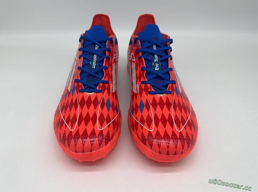 Men's Thomas Müller x Adidas F50 Elite Raumdeuter TF Artificial Turf Low-Tops Football Shoes - Red/Blue/White