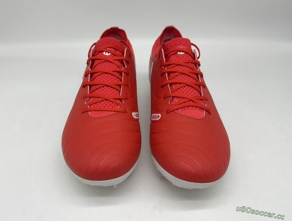 Men's Nike Tiempo Legend 10 Elite FG Firm Ground Low-Tops Football Boots - Red/White