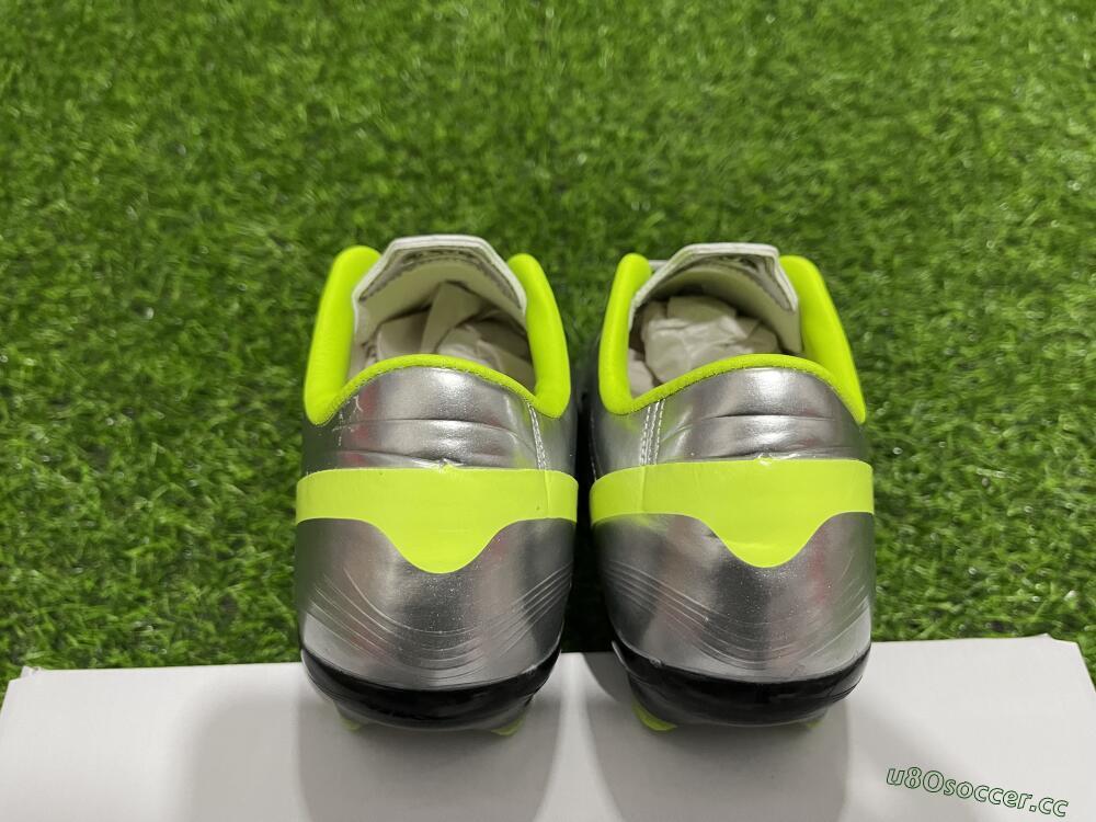 Men's Ronaldo X Nike R9 Mercurial Vapor 3 FG Firm Ground Low-Tops Football Boots - Silver/Black/Yellow 2