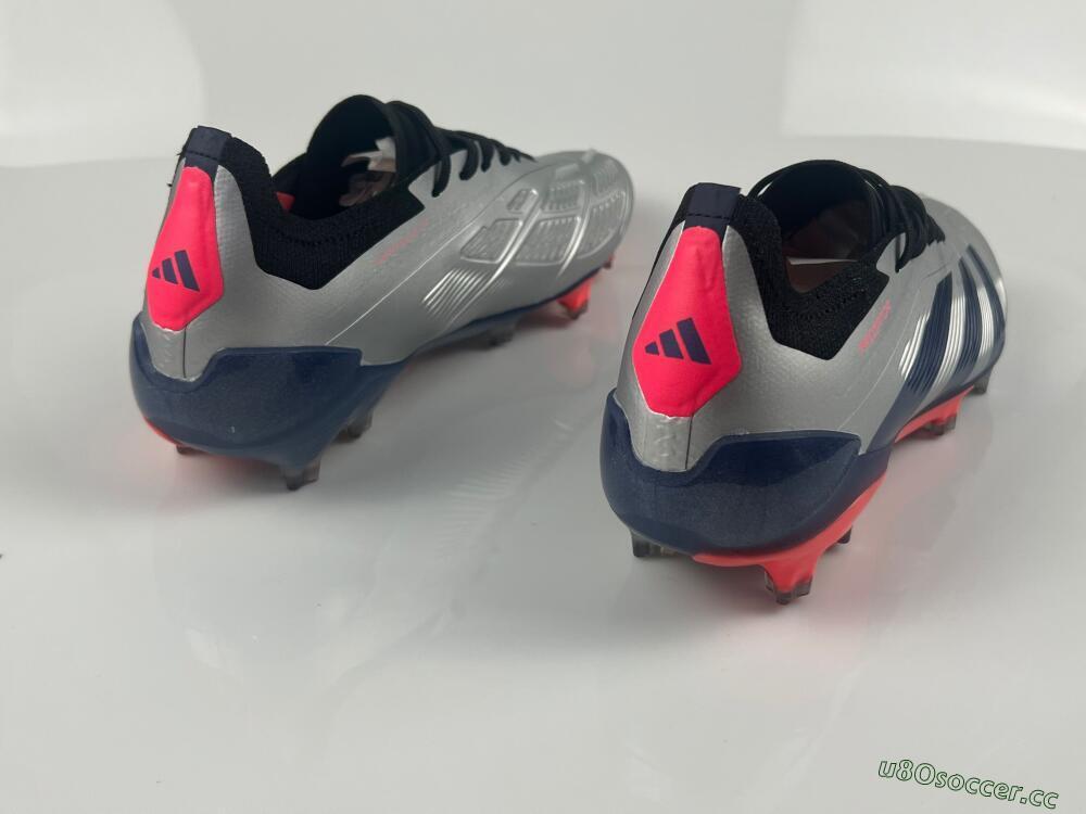 Men's Adidas Predator 24 Elite FG Firm Ground Low-Tops Football Boots - Silver/Blue/Red