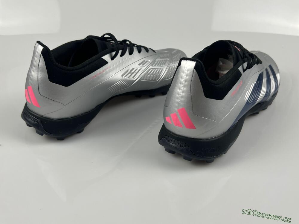 Men's Adidas Predator 24 Elite TF Artificial Turf Low-Tops Football Shoes - Silver/Blue/Pink