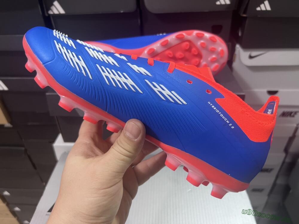 Unisex Adidas Predator Elite 24 MG Multi Ground Low-Tops Football Boots - Blue/White/Red