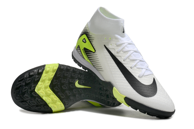 Unisex Nike Air Zoom Mercurial Superfly 10 Elite TF Artificial Turf High-Tops Football Shoes - White/Black/Yellow