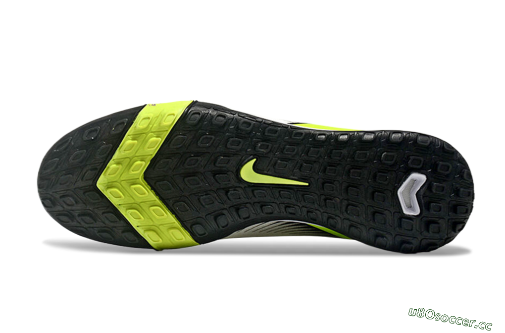 Unisex Nike Air Zoom Mercurial Superfly 10 Elite TF Artificial Turf High-Tops Football Shoes - White/Black/Yellow 7