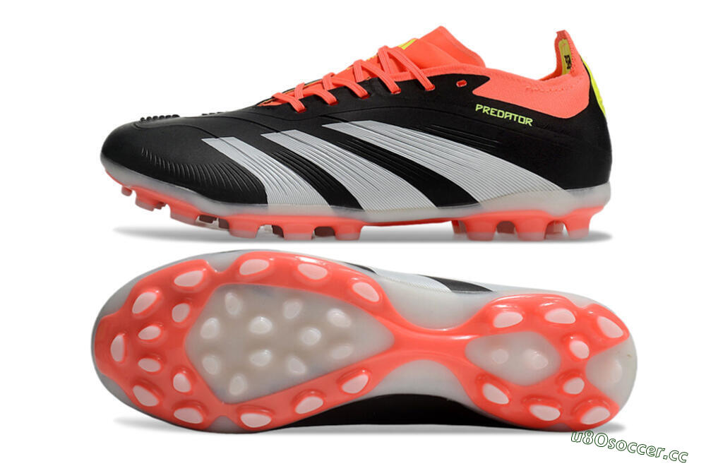 Unisex Adidas Predator Elite 24 MG Multi Ground Low-Tops Football Boots - Black/White/Red 1