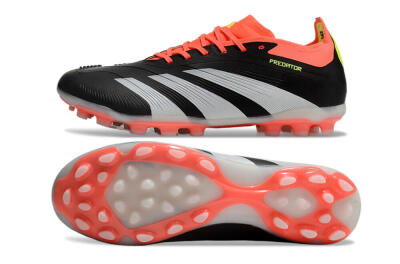 Unisex Adidas Predator Elite 24 MG Multi Ground Low-Tops Football Boots - Black/White/Red