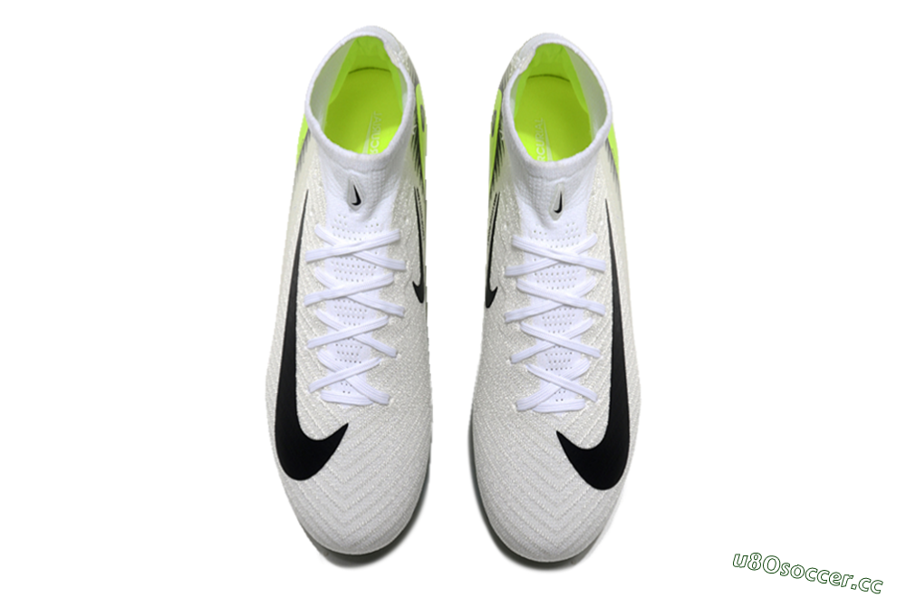 Unisex Nike Air Zoom Mercurial Superfly 10 Elite FG Firm Ground High-Tops Football Boots - White/Black/Yellow/Gold 4