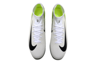 Unisex Nike Air Zoom Mercurial Superfly 10 Elite FG Firm Ground High-Tops Football Boots - White/Black/Yellow/Gold
