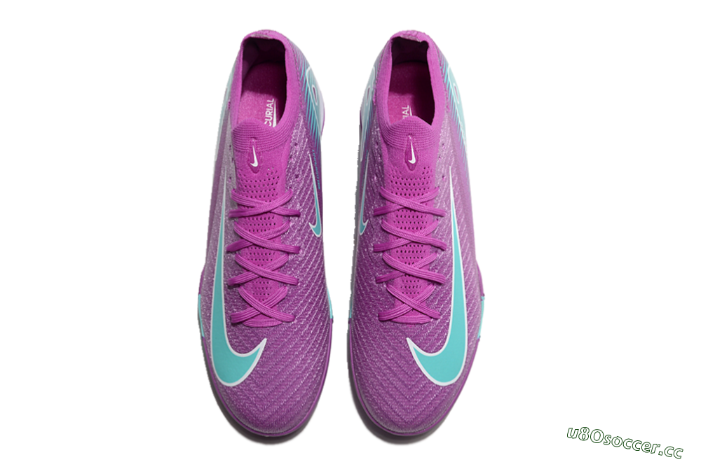 Unisex Nike Air Zoom Mercurial Vapor 16 Elite TF Artificial Turf Low-Tops Football Shoes - Purple/Jade/White 5