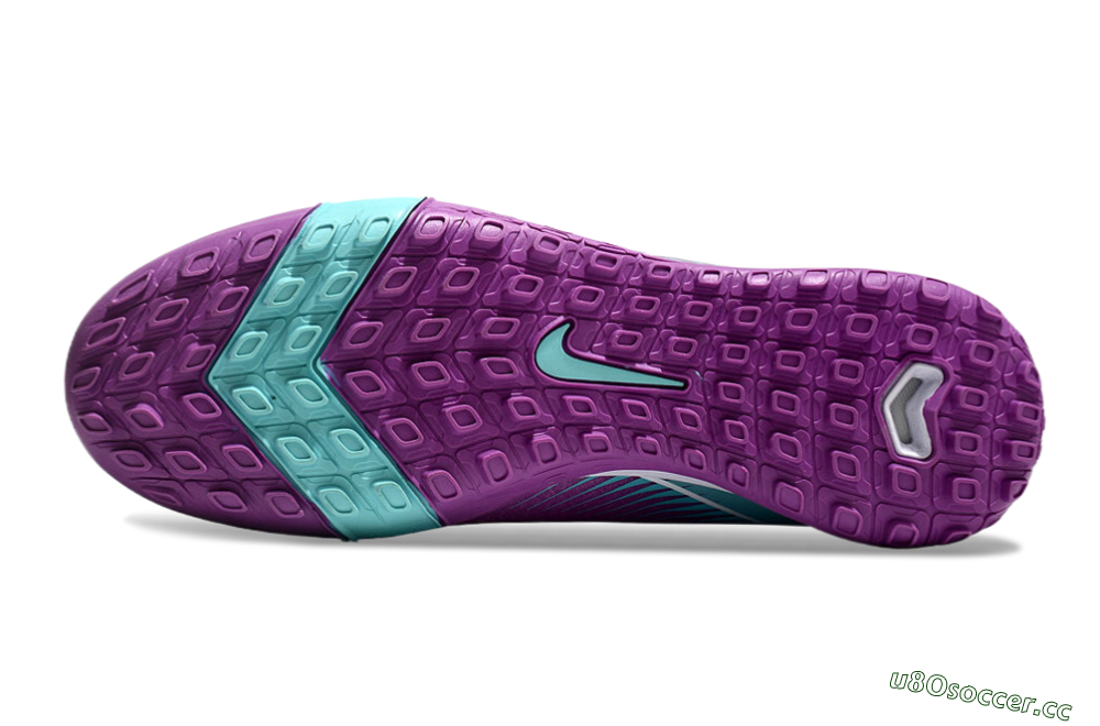 Unisex Nike Air Zoom Mercurial Vapor 16 Elite TF Artificial Turf Low-Tops Football Shoes - Purple/Jade/White 6