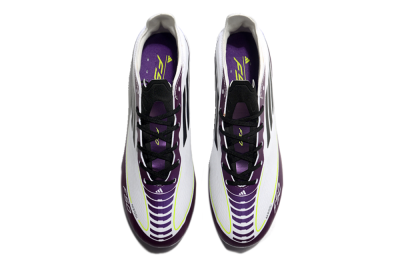 Unisex Messi x Adidas F50 Elite MG Multi Ground Low-Tops Football Boots - White/Black/Purple