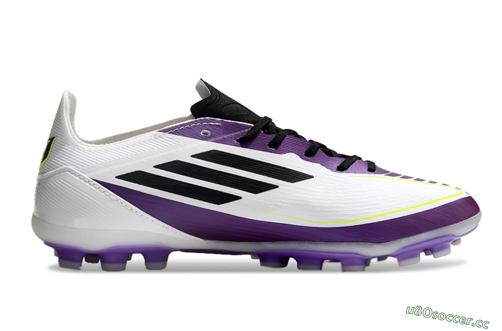 Unisex Messi x Adidas F50 Elite MG Multi Ground Low-Tops Football Boots - White/Black/Purple 4