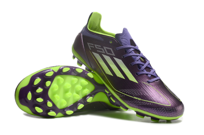 Unisex Adidas F50 Elite MG Multi Ground Low-Tops Football Boots - Purple/Yellow