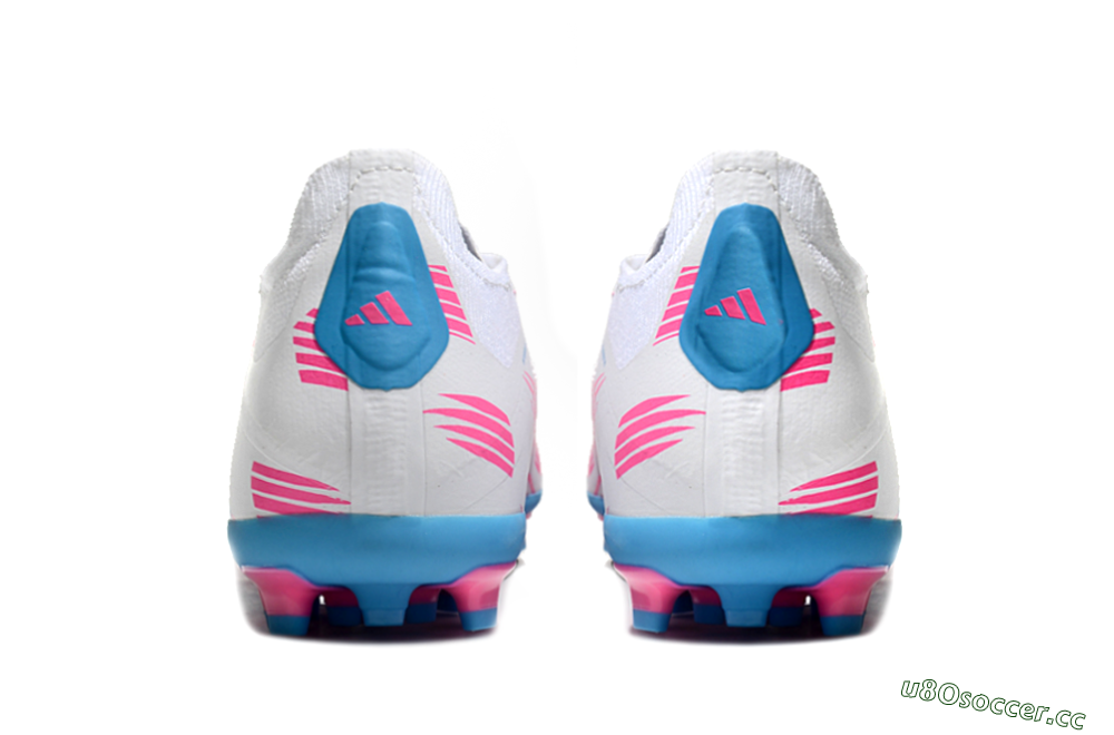Unisex Adidas Predator Elite 24 MG Multi Ground Low-Tops Football Boots - White/Blue/Pink 6