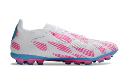 Unisex Adidas Predator Elite 24 MG Multi Ground Low-Tops Football Boots - White/Blue/Pink