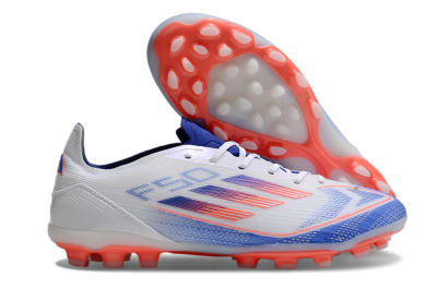 Unisex Adidas F50 Elite MG Multi Ground Low-Tops Football Boots - White/Blue/Red