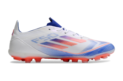 Unisex Adidas F50 Elite MG Multi Ground Low-Tops Football Boots - White/Blue/Red
